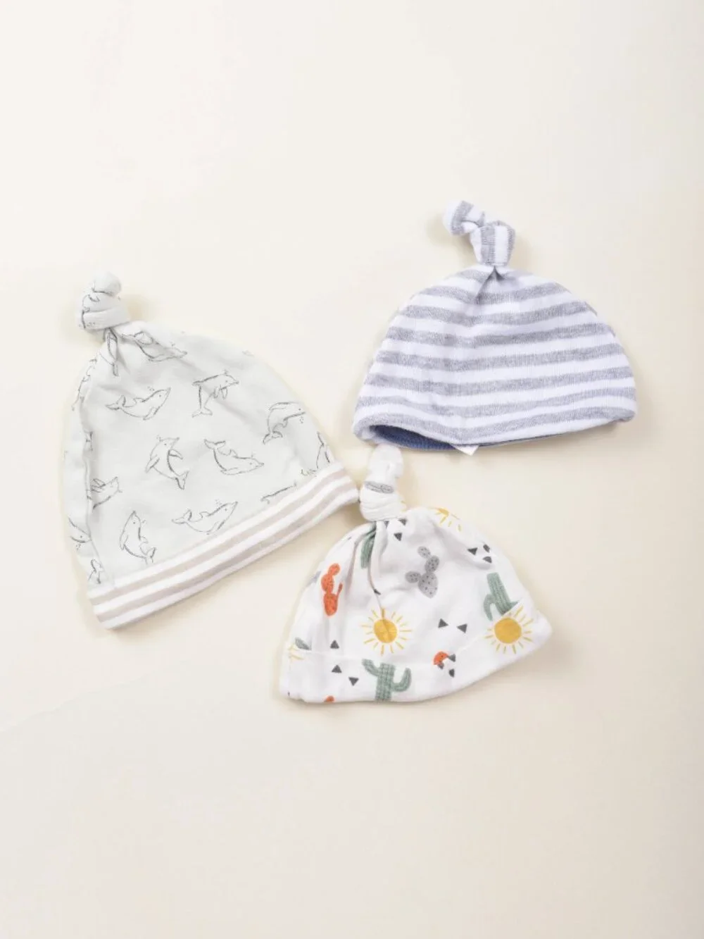 Baby Cotton Knit Hat Bundle 7 Hats